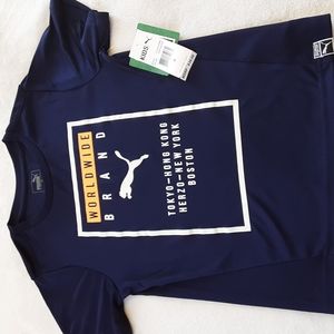 Puma Boy's Blue Athletic T-Shirt